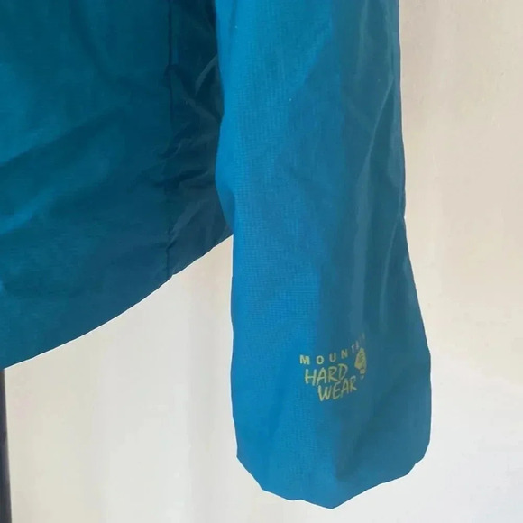 MOUNTAIN Hardware sz M teal jacket with yellow interior midweight zip pockets - Picture 4 of 8